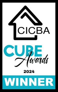 Logo of the cicba cube awards 2024 winner for home renovation.