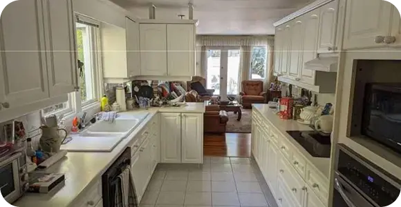 custom kitchen renovation before